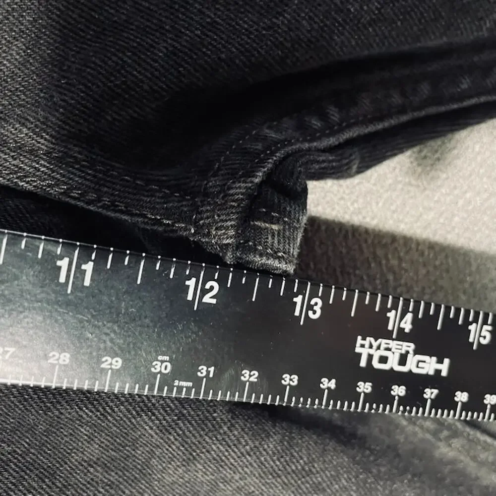 Levi's 505 Men's Black Jeans 38x31 Regular Fit Straight Leg Denim 00505-0260